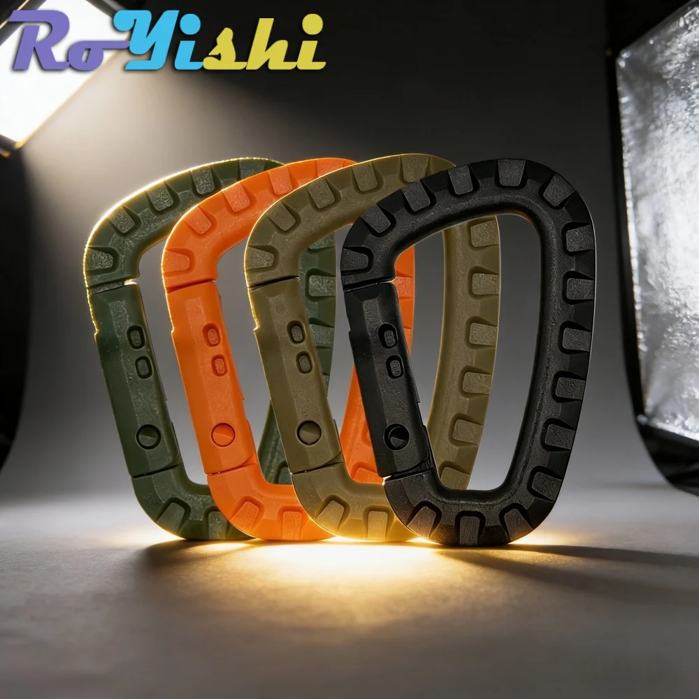 

4-40Pcs 4 Colors Hard Plastic Hook Outdoor Spring Clip for Backpack Buckle Keychain Hanging Hook