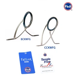 Original FUJI Guide KW Mild-night Blue Eye Fazlite Ring Double Feet Spinning Casting Surf Jigging Carp Fishing Rod Equipment