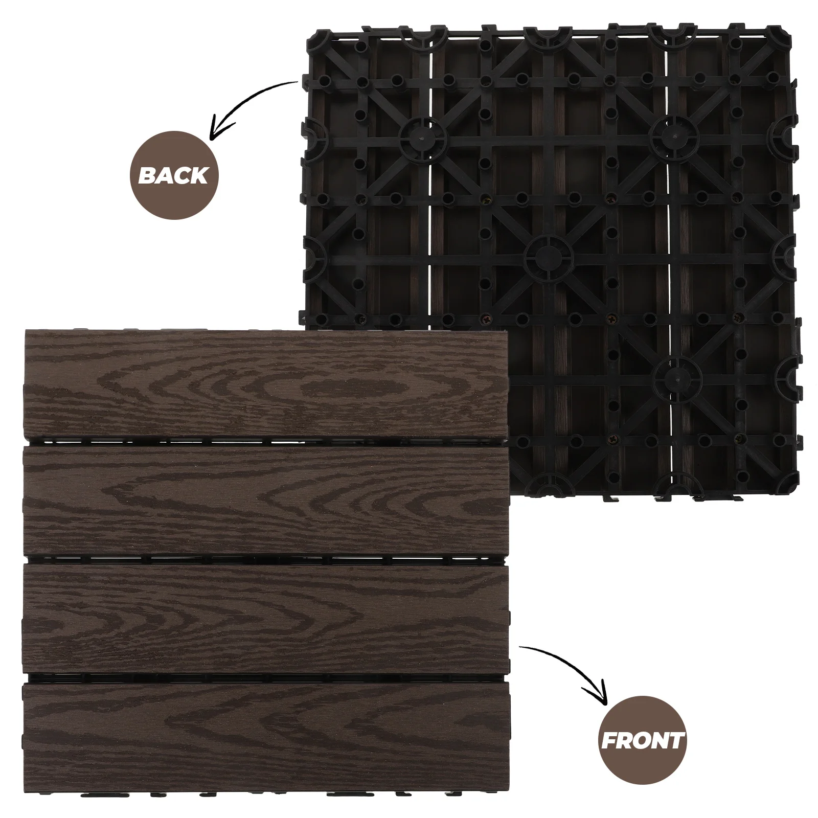 

Interlocking Deck PVC Floor Mats Anti Slip Bath Room Balcony Interlocking Floor For Home Garden Waterproof Durable Home Decor