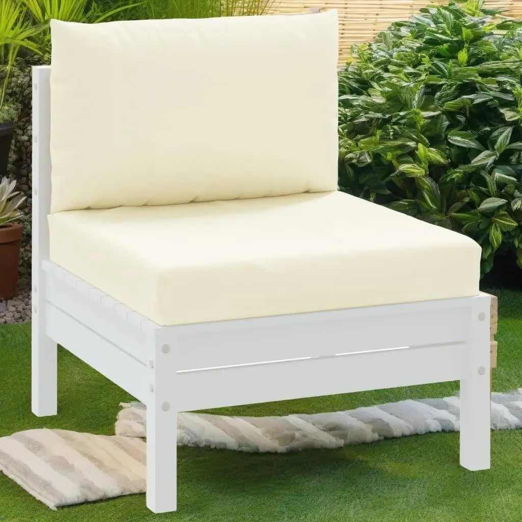 2 PCS Cream White Oxford Fabric Pallet Cushions for Outdoor Patio Furniture