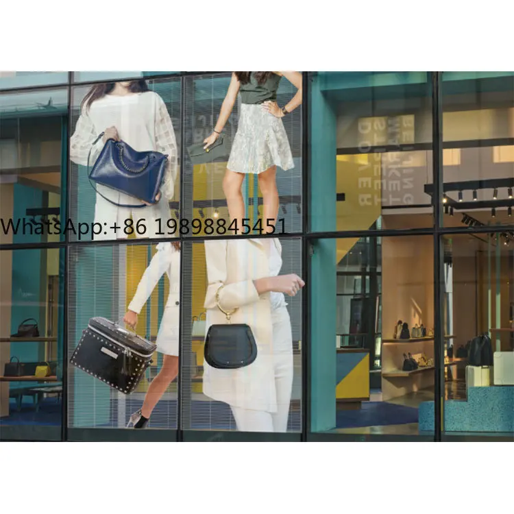 

High Transparency Indoor Flexible LED Screen Display Full Color Glass Window with Text OEM Supplier
