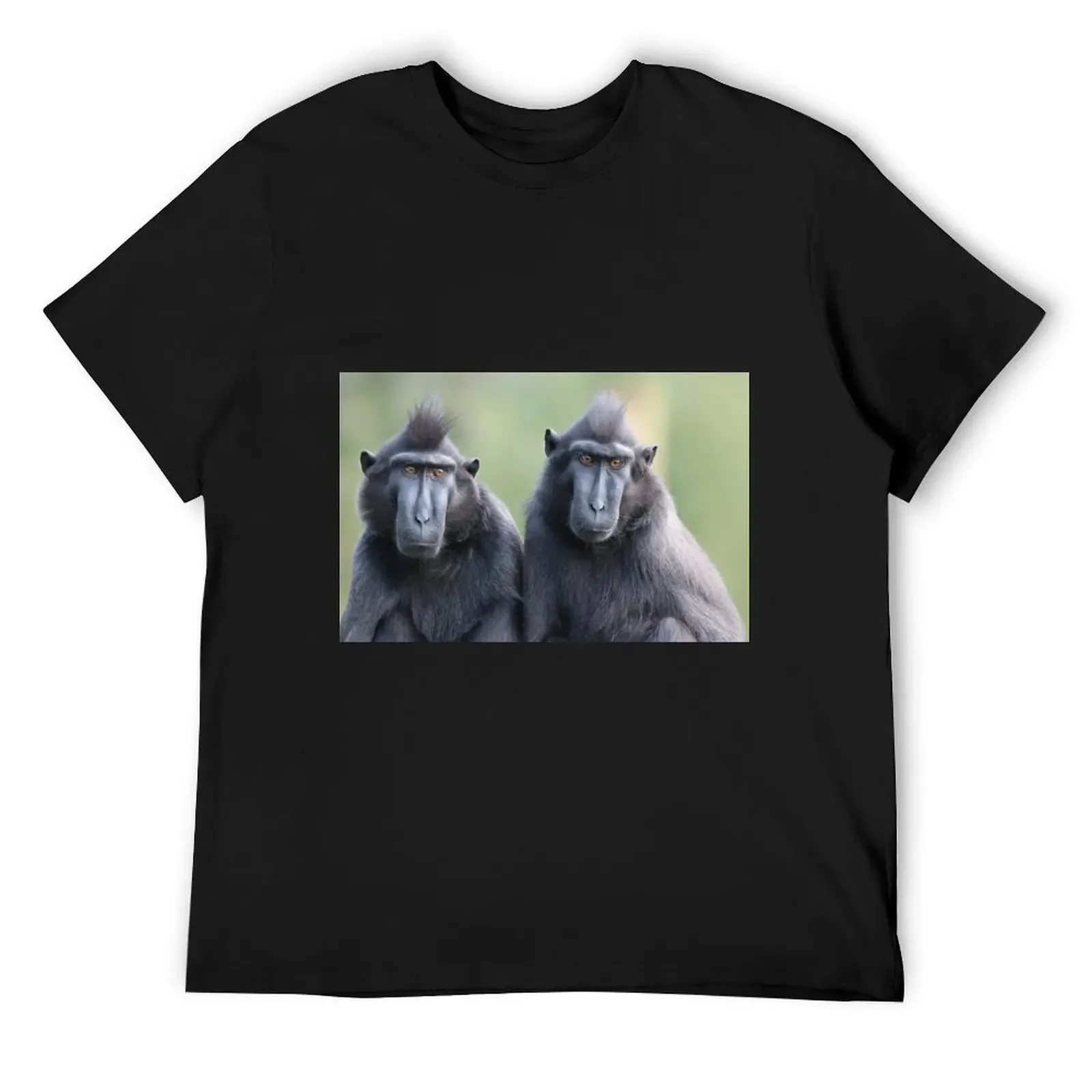 

Sulawesi Crested Black Macaques T-Shirt plus size clothes blue archive Louboutins funny gifts fitted t shirts for men