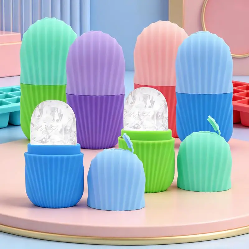 Face Lifting Massager Contouring Reduce Acne Skin Care Tool Reusable Silicone Ice Cube Trays Facial Eye Roller Ice Ball Beauty view 3