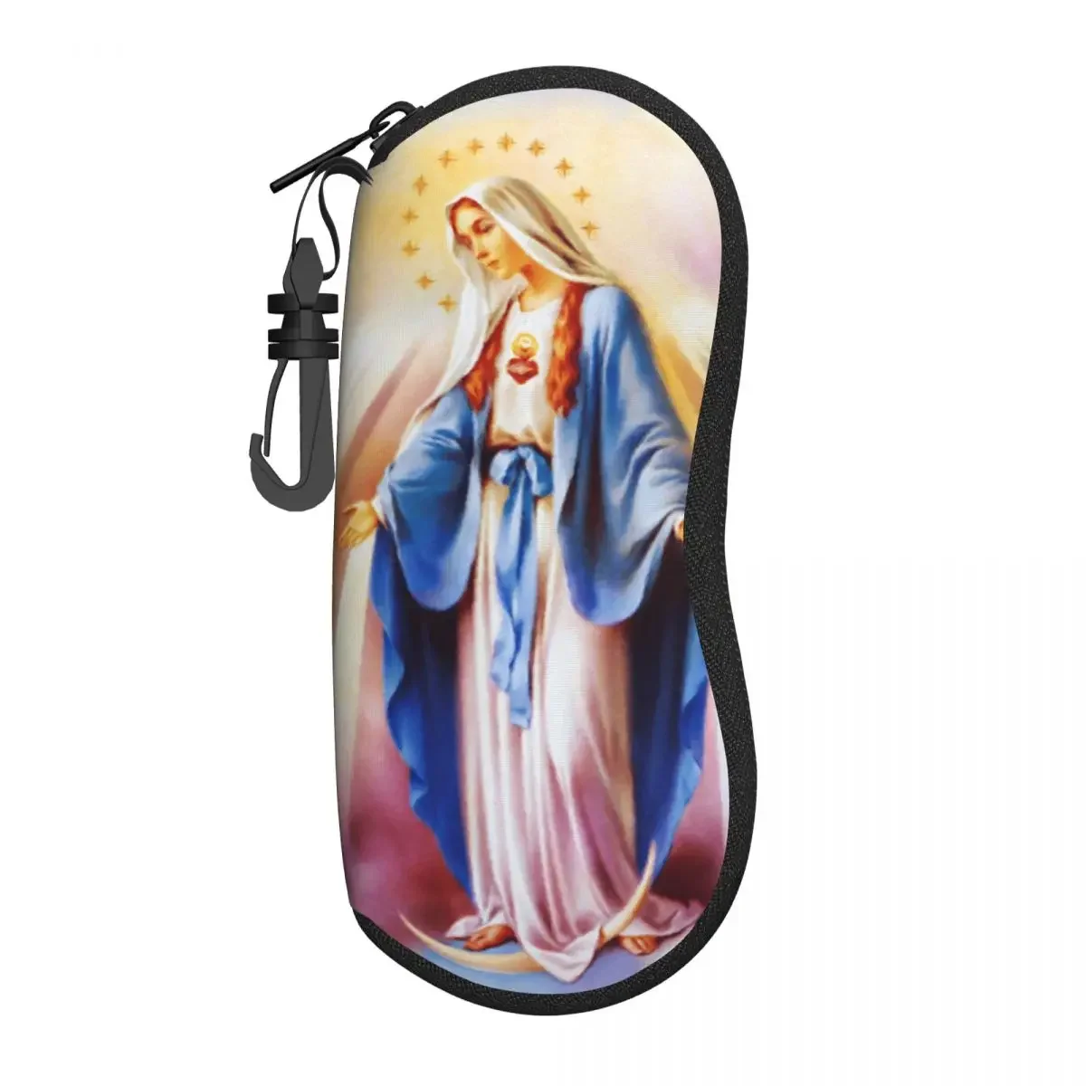 Custom Catholic Virgin Mary Glasses Case Fashion Our Lady of Guadalupe Shell Eyeglasses Case Sunglasses Box