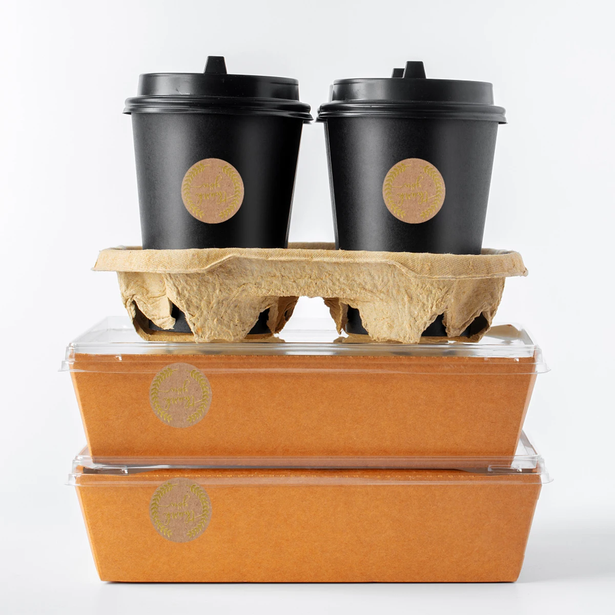 

Heart Shaped Seals H made Kraft Paper Thank You Sticker Gift Packaging Thank Bronzing Sticker You Labels Party Supplies