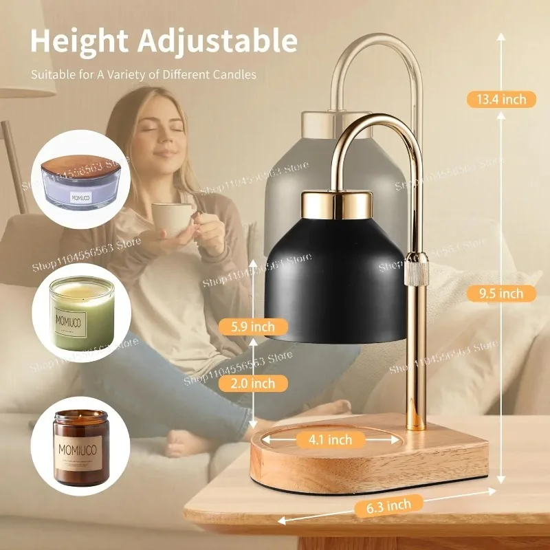 Adjustable Height Candle Warmer Lamp with Timer & Dimmer -Home Decor Wax Melt Warmer for Jar Candles, Ideal Gift for Women & Mom