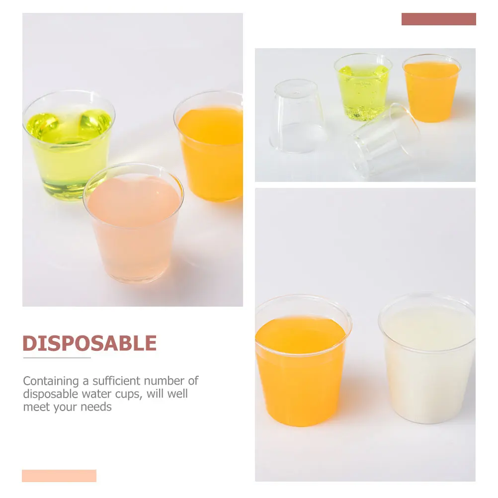 

100pcs Disposable 30ml Juice Cup Reusable Water Glass Beverage Container Plastic Mugs Beverage Container Beer