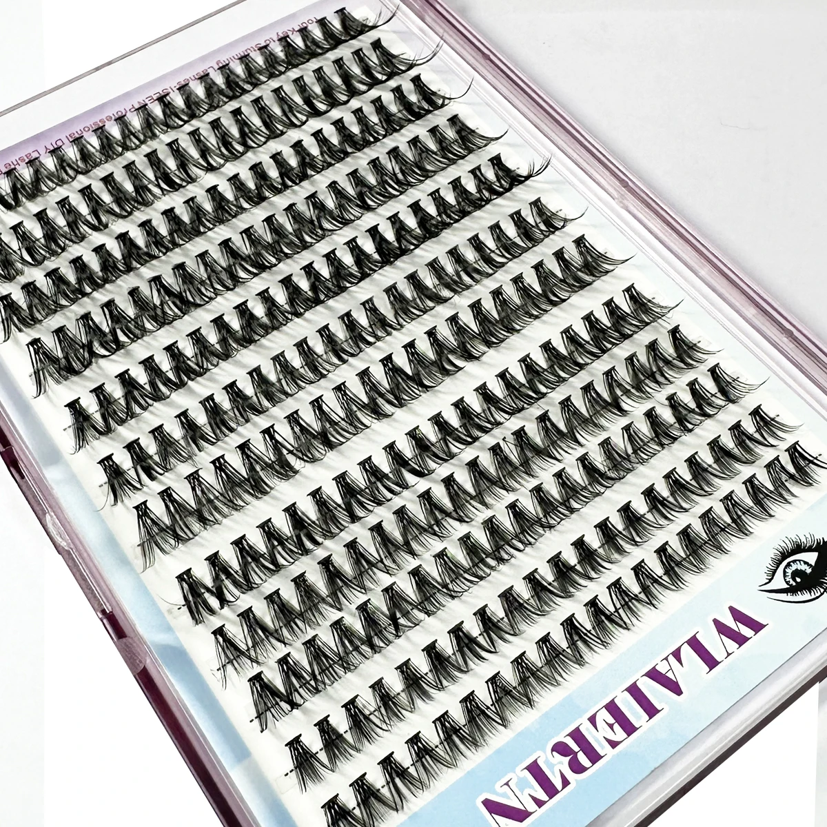 12 Reihen DIY 3D Flauschige Wimperncluster 160D/90D/30D Dicke Wimperncluster Wispy Einzelwimpern 10-18mm Cluster Wimpernverlängerung