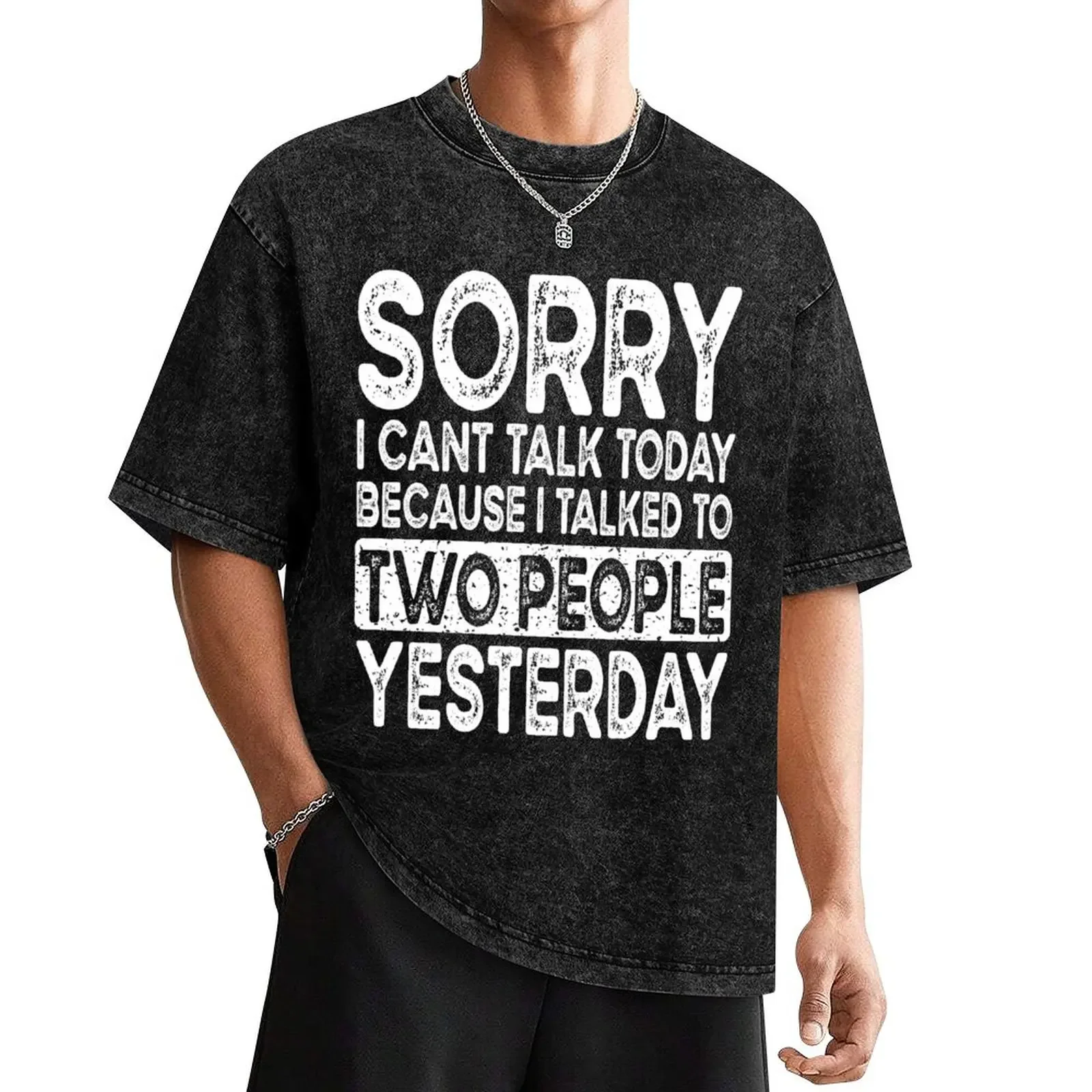 

Introvert Life - Sorry Can't Talk Today T-Shirt plain man t shirt anime mens t shirts casual stylish