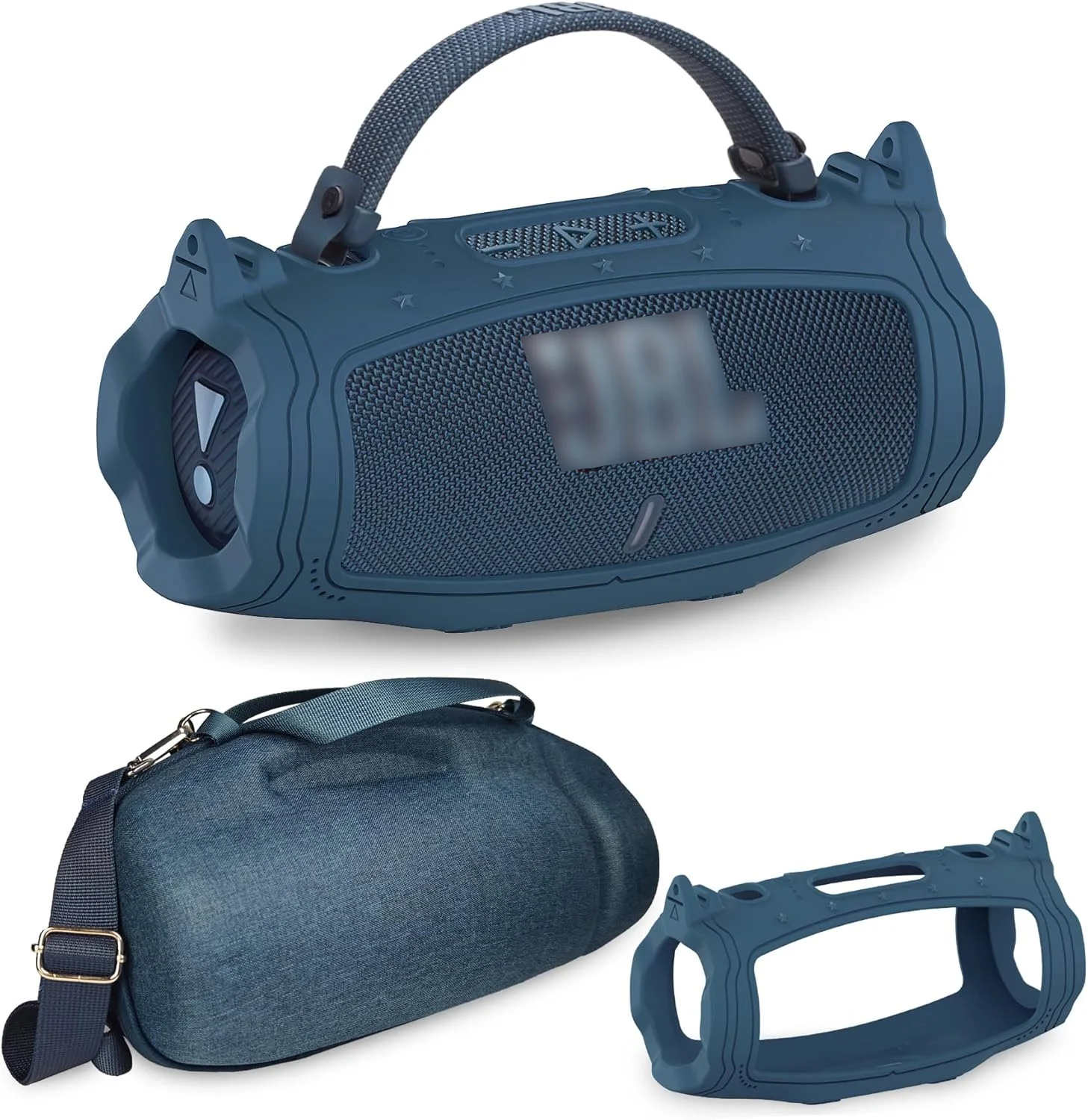 Silikon-Schutzhülle und Hartschalen-Tragetasche und Schultergurt für JBL Charge 6, tragbares Bluetooth-Lautsprecher-Zubehör – Detail 1