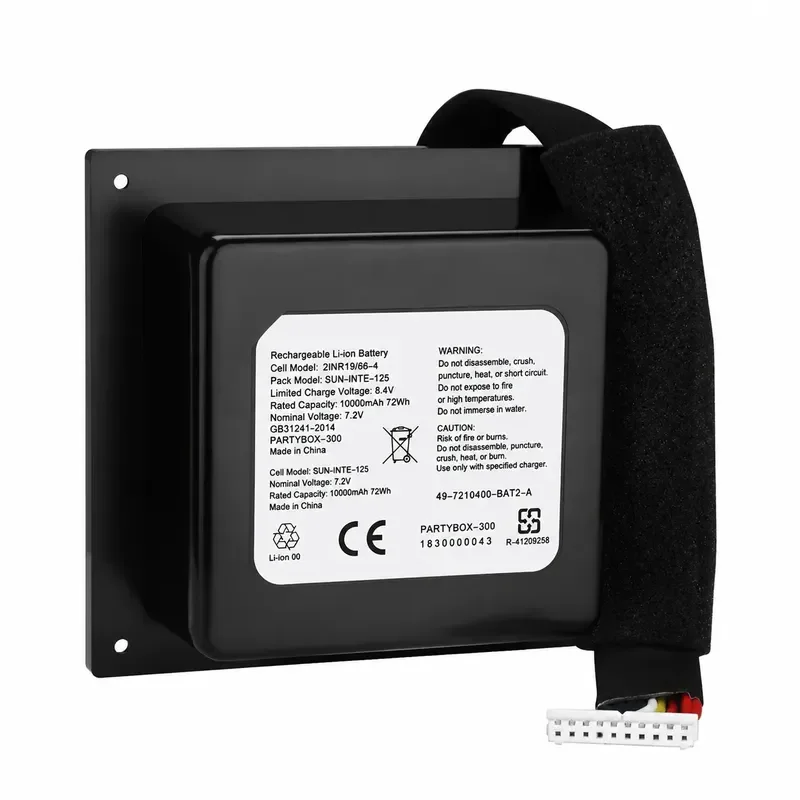 for PartyBox 300 Bluetooth Speaker Battery Replacement SUN-INTE-125 High Capacity Rechargeable Li-ion Power Supply