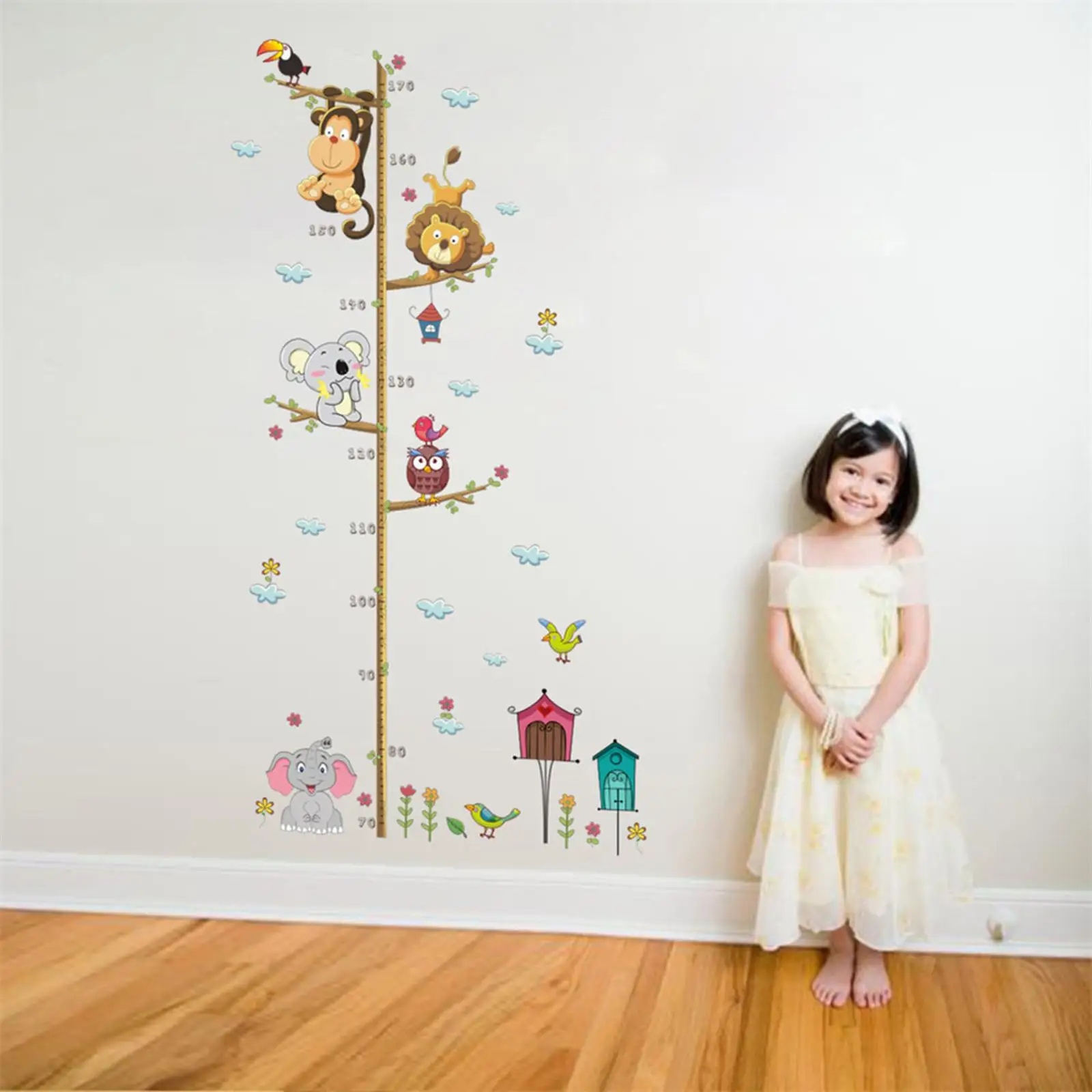 2x Kids Height Chart Wall Sticker Measuring Ruler Home Decoration 30x90cm_1pc