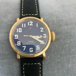 Bronze Big Pilot Watch 45mm St2551 Automatic Mechanical Sapphire Luminous Deep Waterproof Navy Military Watch 1:1 Replica