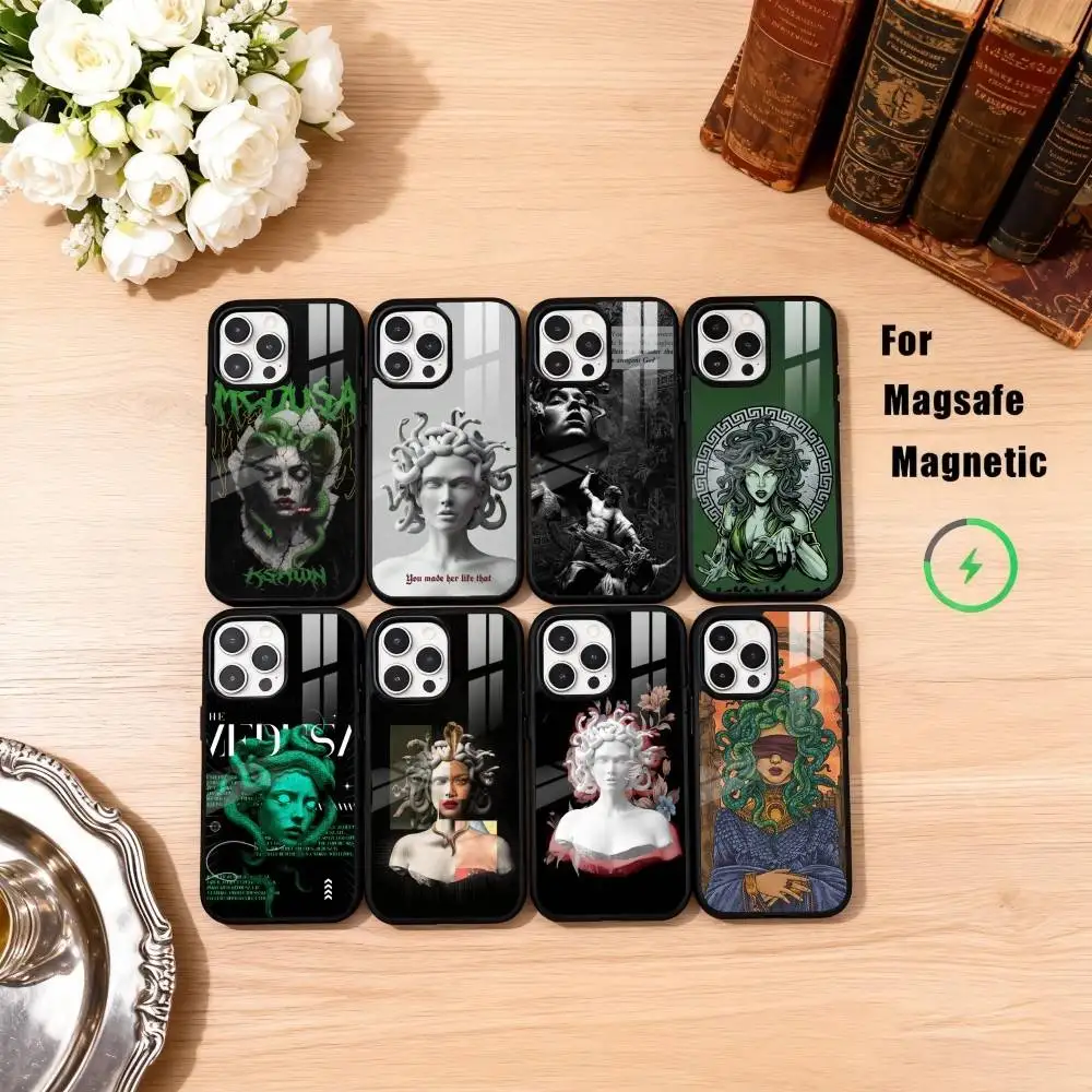 

Medusa Greek Mythology Look At Me Phone Case For iPhone17,16,15,14,13,12,11 Plus,Pro Max Magnetic For Magsafe Wireless Charging