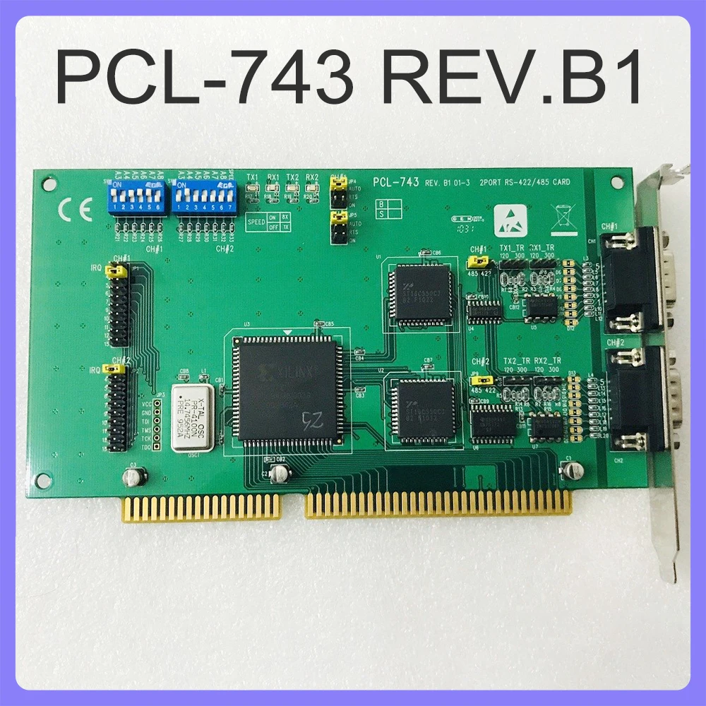 

For Advantech RS422/485 CARD 2-Port Communication Card PCL-743 REV.B1