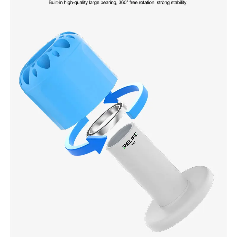 RELIFE T01 360° Multifunctional Rotating Storage Box Can Hold E2 Screwdrivers, Tweezers, Screwdrivers, 800 Screwdriver Bits