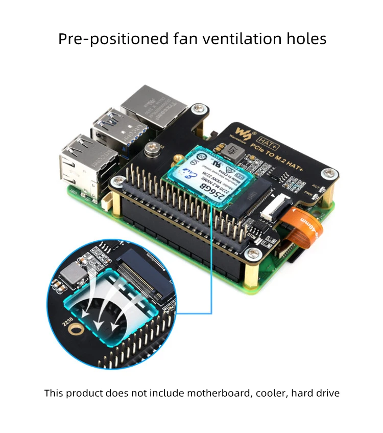 

For Raspberry Pi 5 Generation PCIe to M.2 Adapter Board NVMe Protocol SSD SSD Expansion Port Pi5 Expansion Board