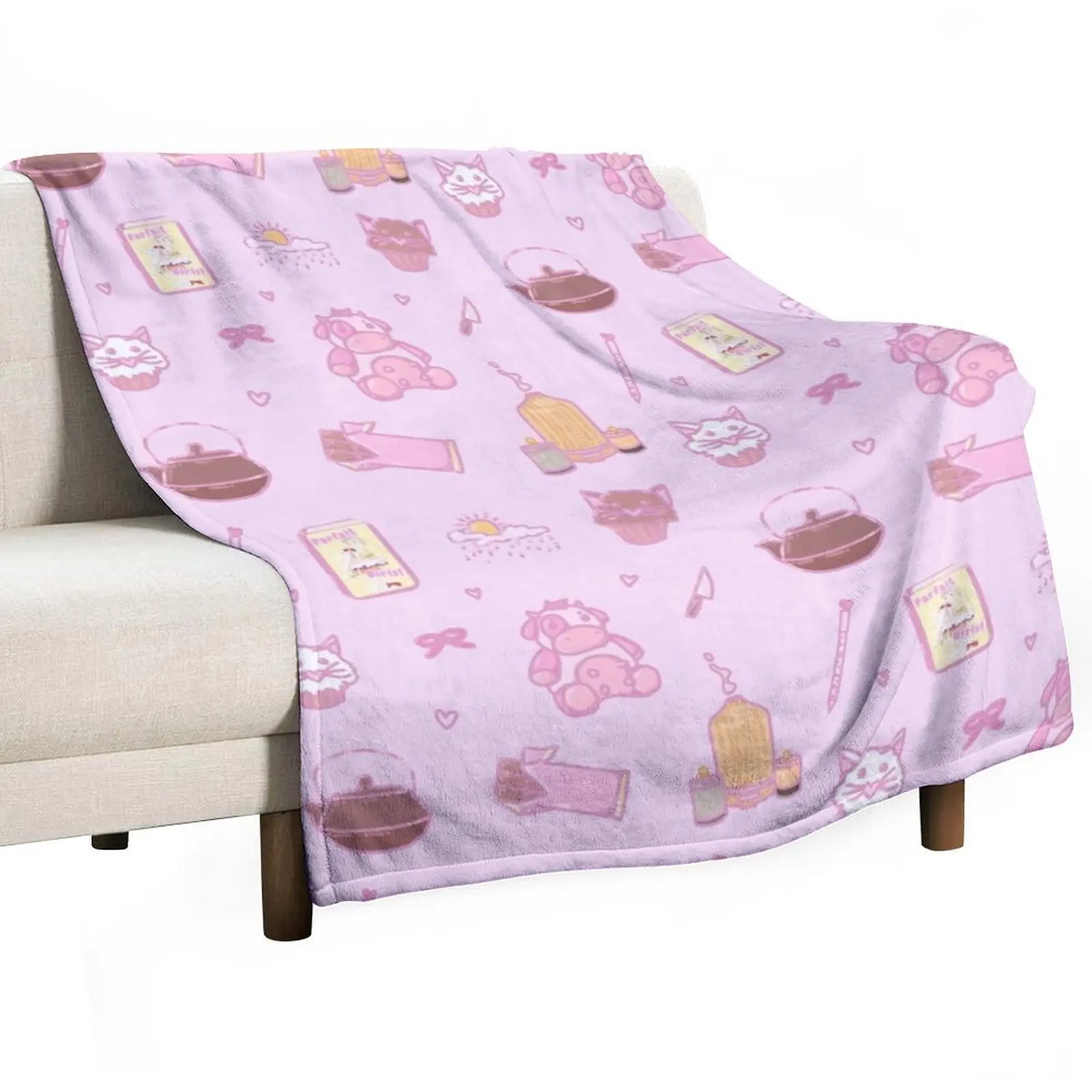 15P Doki Props Sticker Pack! Throw Blanket Soft Fashion Sofas Blankets