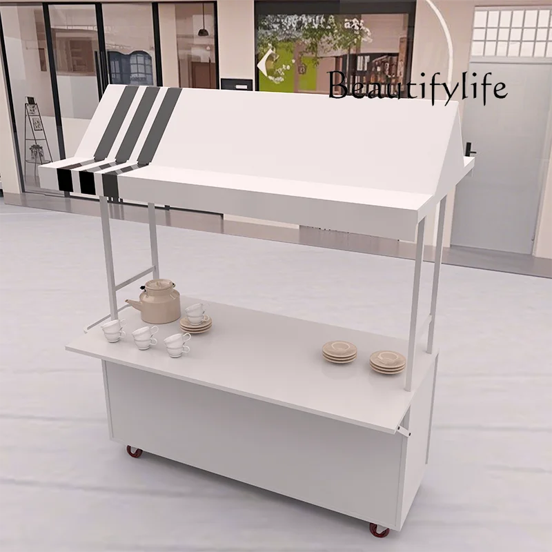 

Iron art stall trolley mobile outdoor promotion float night market shopping mall square food roadside stall