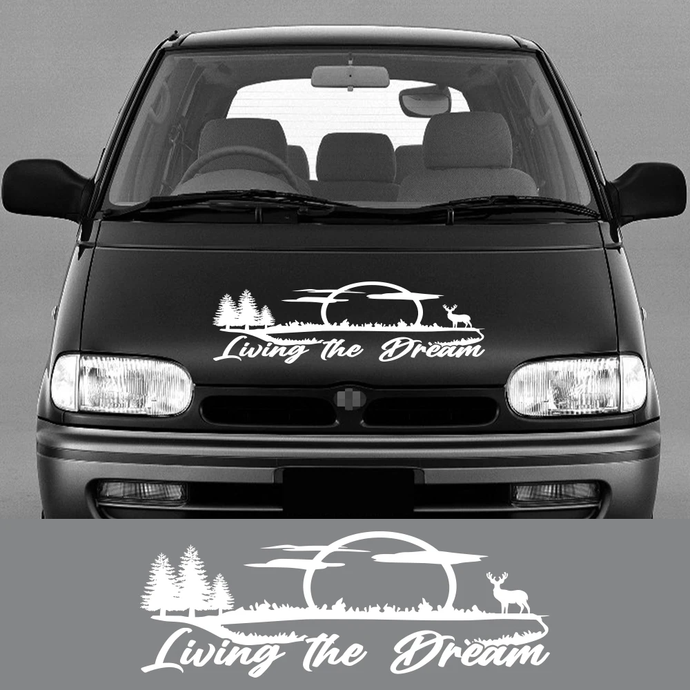 Car Stickers For Nissan Vanette C22 Nomad S21 Van Camper Graphics Living The Dream Moon Decor Decals Vinyl Cover Accessories