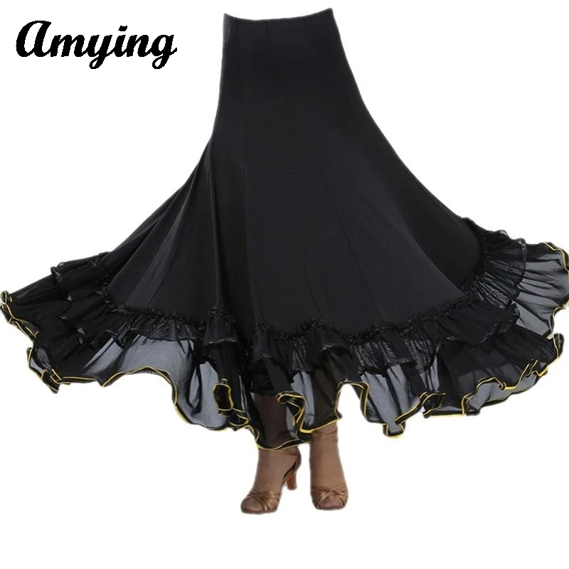 

Women Modern Dance Half Skirt Waltz National Standard Dance Large Swing Skirt Long Skirt Square Dance Performance Dress New