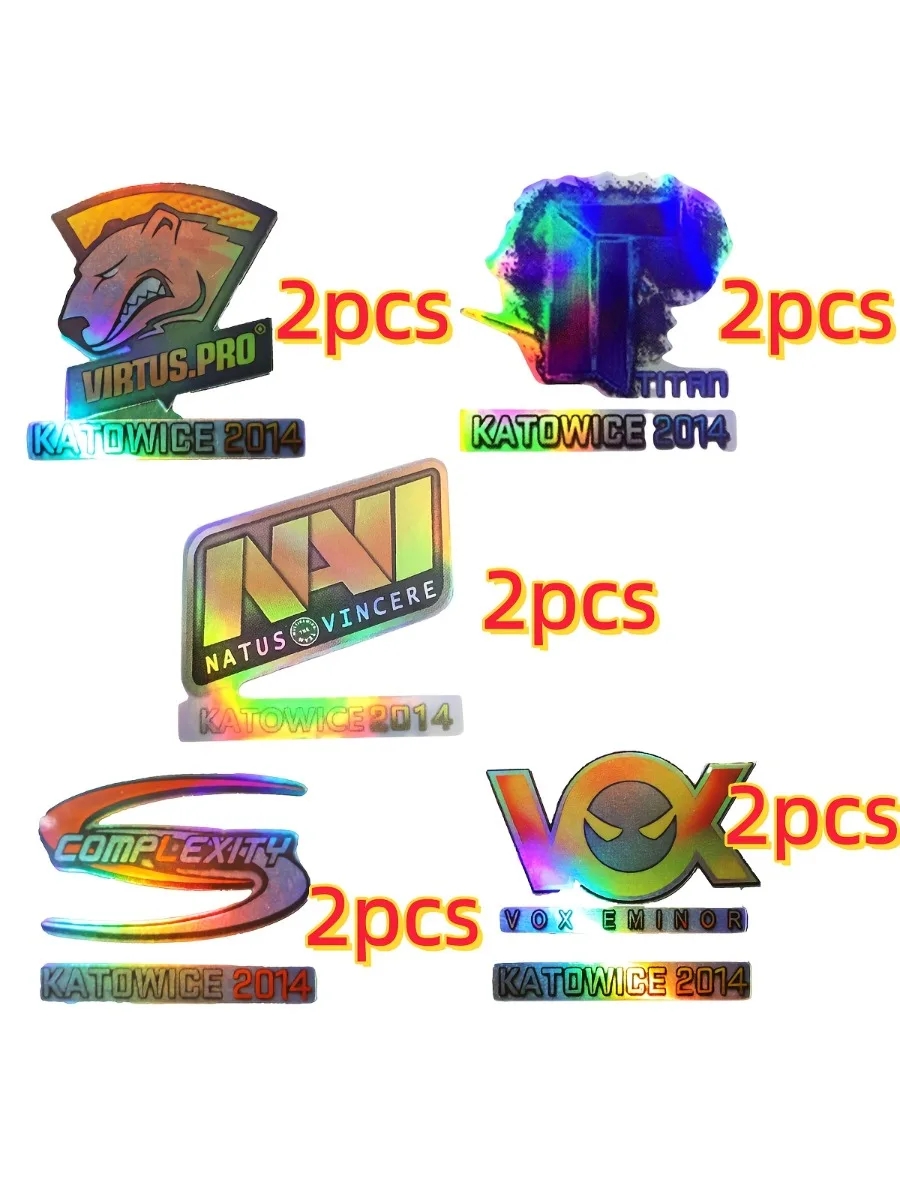 AliExpress NONE 1SET Holographic Esports Team Stickers 2014 Waterproof Vinyl Decals for Laptop Bike Gaming Gear Decor