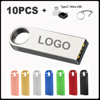 10PCS Memory Stick 2GB 4GB 8GB Metal Usb Flash Drive 16GB Pen Drive 32GB 64GB Free laser Usb Stick 128Gb for Photography Gifts