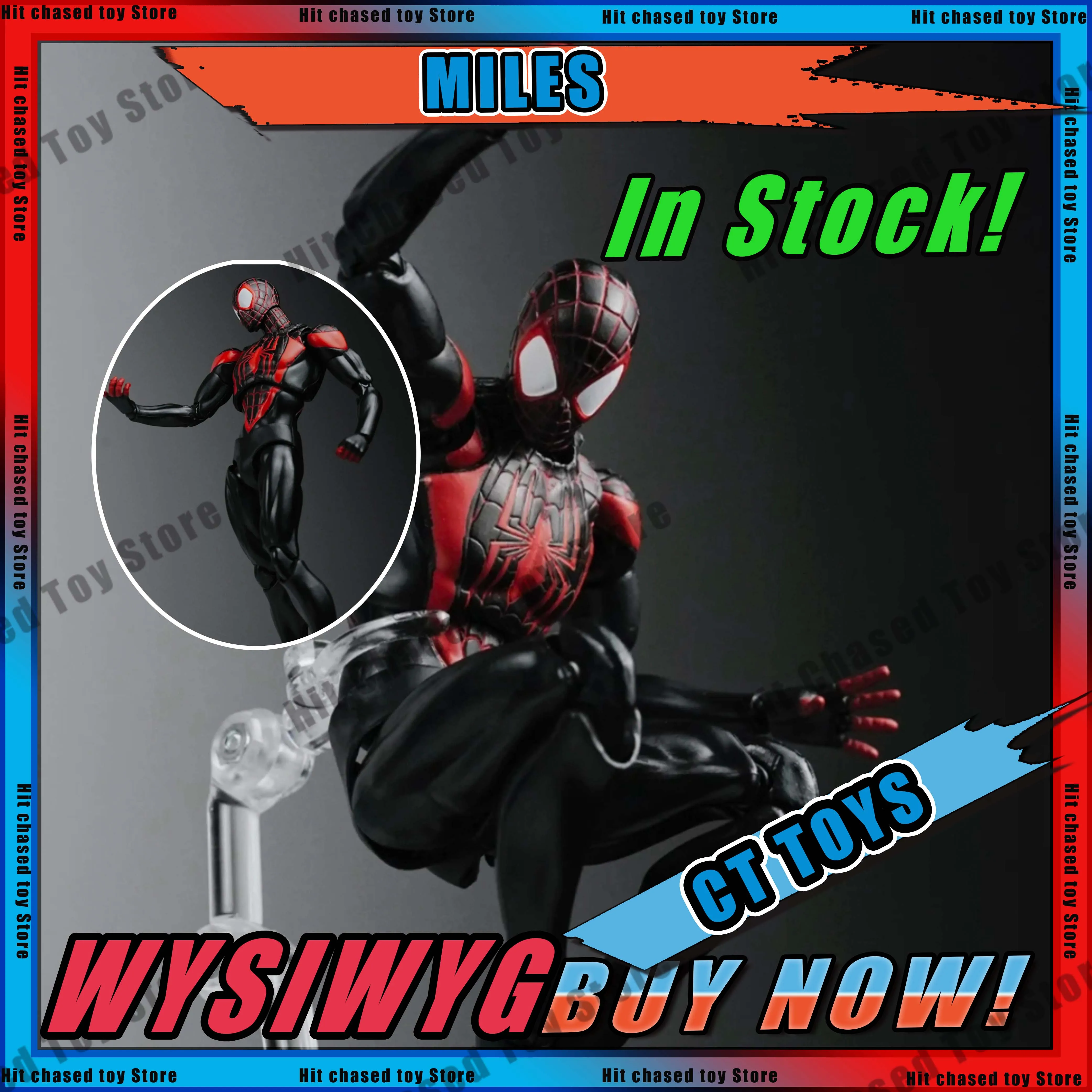 

В наличии Ct Toys The Spider-verse Miles Morales Shf Человек-паук Аниме Фигурка Модель Коллекция игрушек Подарки для детей