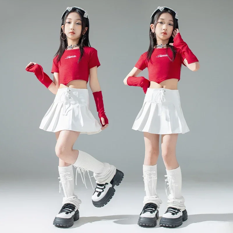 

Summer Kids Cool Hip Hop Dance Clothes Street Wear Girls Jazz Dance Costume Kpop Outfit Stage Performance Party Wear