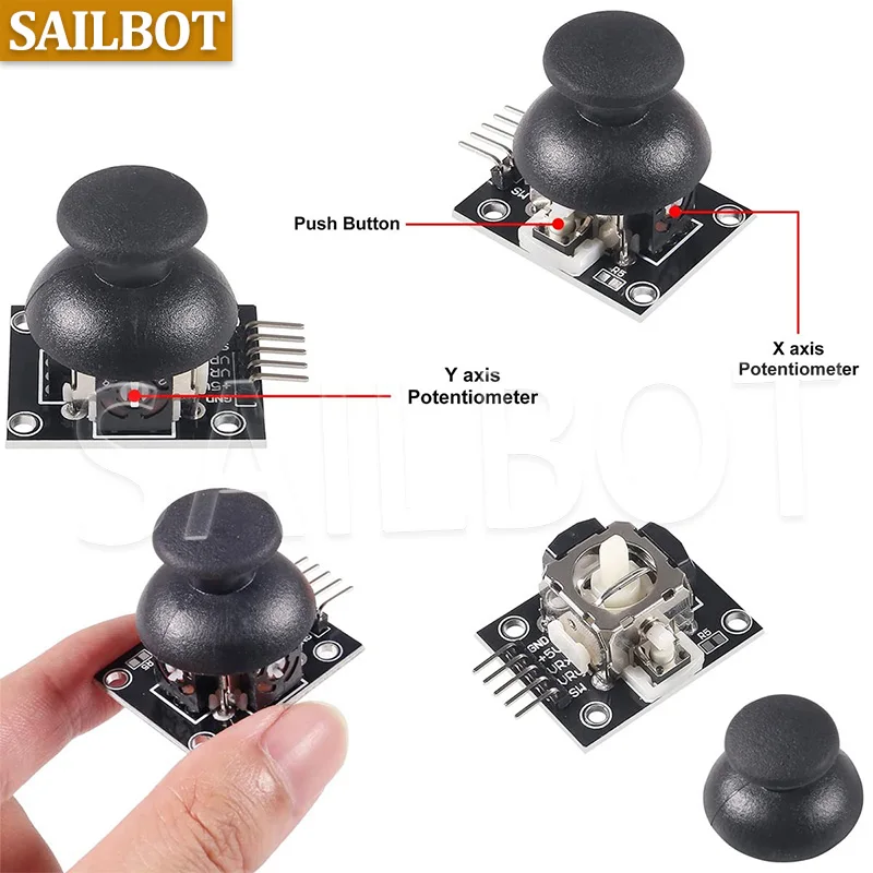 5PCS/LOT For Arduino Dual-axis XY Joystick Module Higher Quality PS2 Joystick Control Lever Sensor KY-023 Rated 4.9 /5