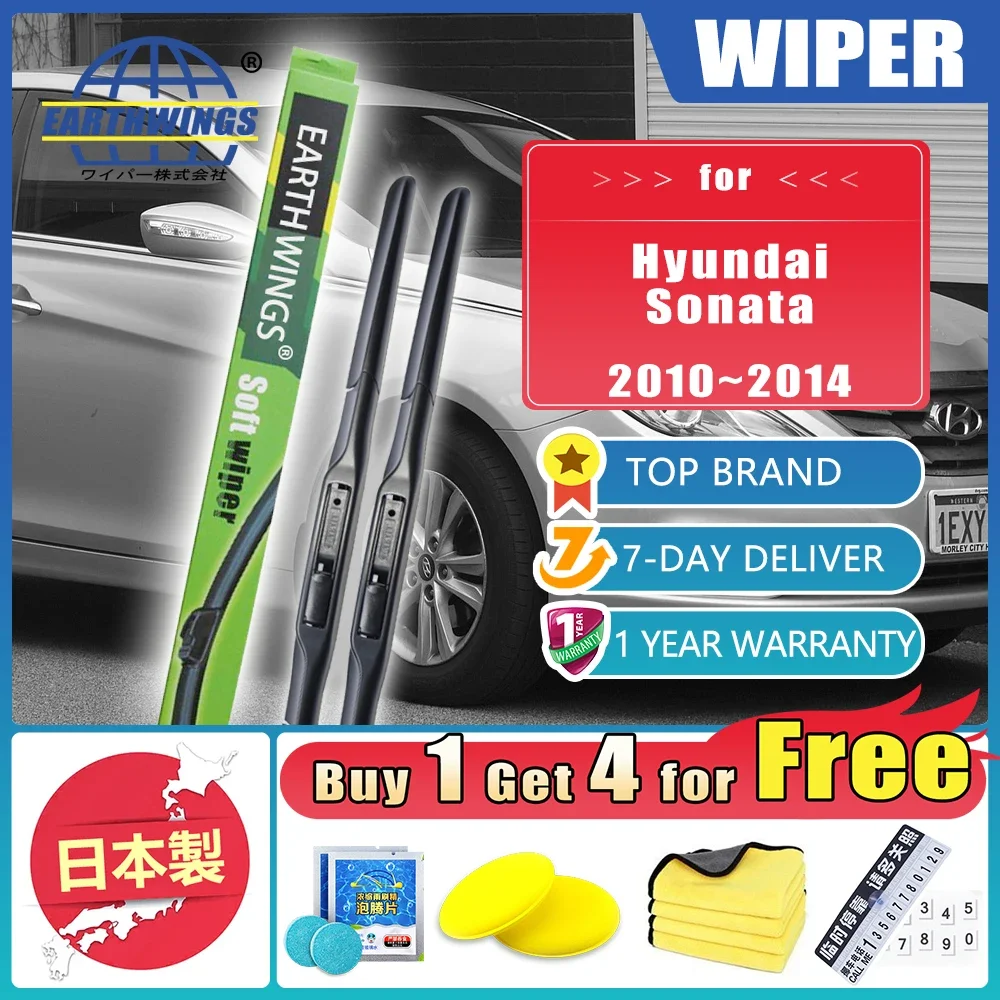 For Hyundai Sonata 2010~2014 2011 2012 6Gen i45 YF Parts Front Wiper Blades Brushes Windshield Windscreen Car Accessorie 22