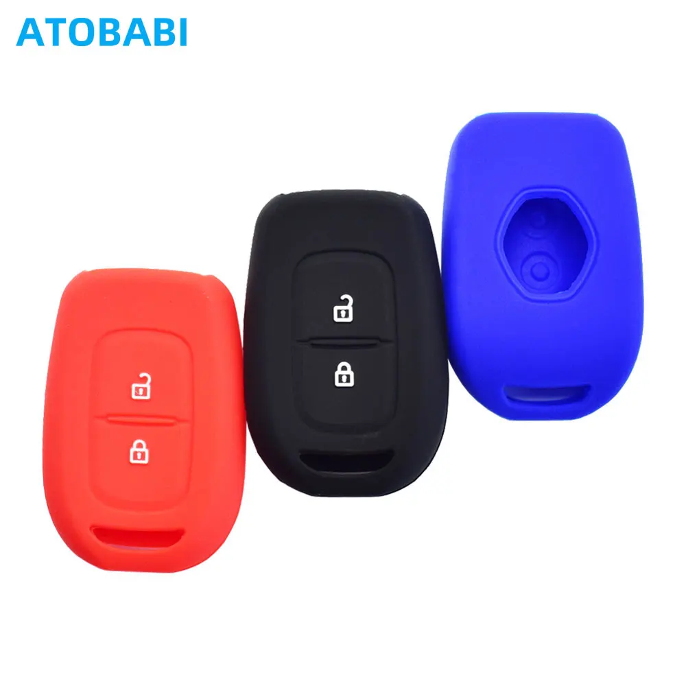 Silicone Car Key Cover For Dacia Duster Logan Lodgy Sandero Stepway Dokker Renault Trafic Symbol Remote Fobs Shell Case Keys Bag