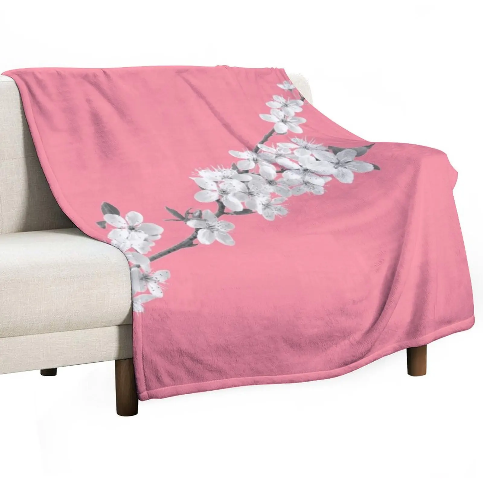 

Sakura crush - Pearl on rose Throw Blanket wednesday Hairy Heavy Blankets