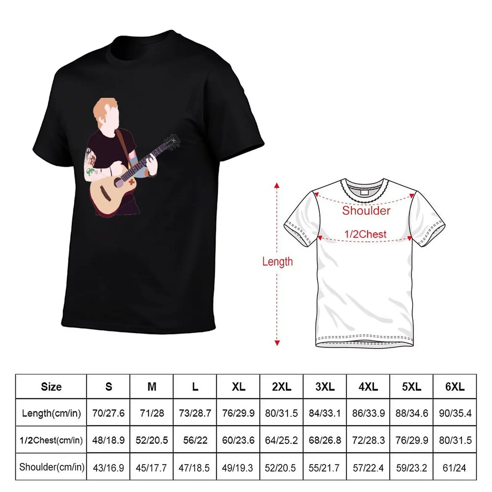 Official Merchandise of ed sheeran T-Shirt graphic t shirt vintage plus size tops luxury clothes men