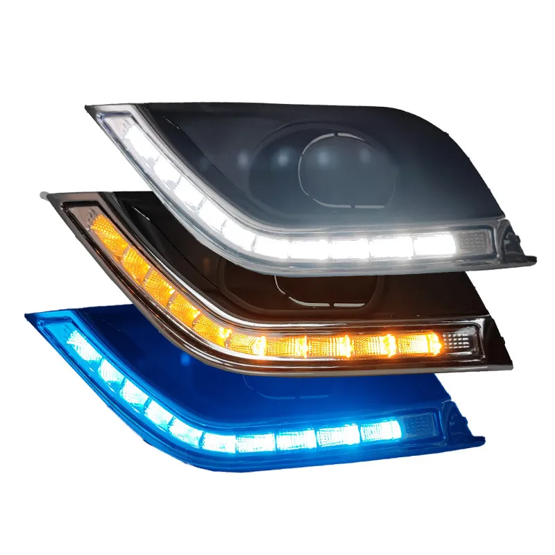 Car Daytime Running Light Led Dymanic Turn Signal Front Fog Lamp Modification Accessories For Nissan Almera Sunny 2014 2015 2016