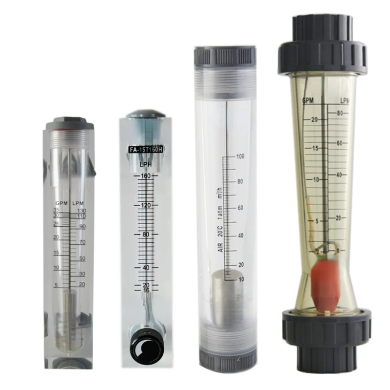 pipeline rotameter inline PVC flowmeter sea water plastic flow meter for chemical liquid