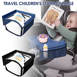 Car Seat Kid Travel Tray Foldable Safety Seat Play Table Organizer Storage Snacks Toys Toddler Car Seat Tray For Kids Activities