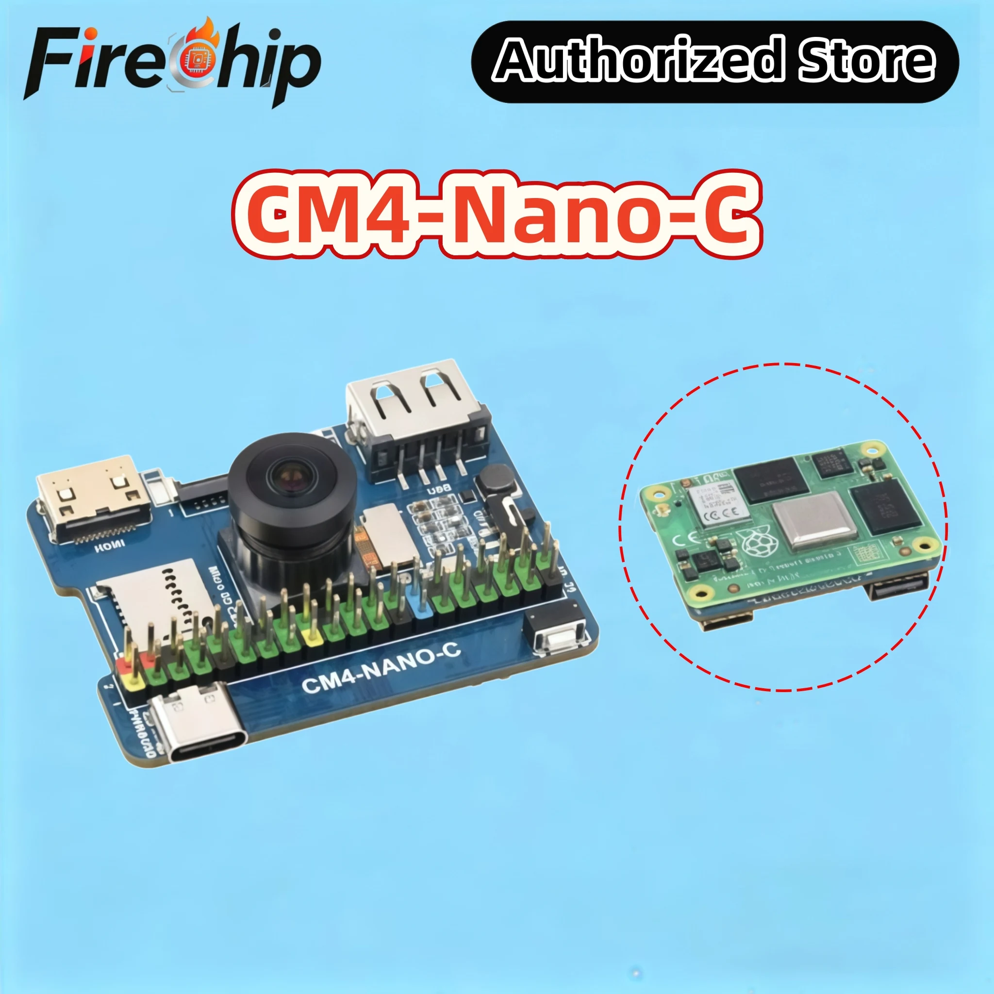 raspberry-pi-compute-module-4-nanoベースボード（c）ボード、cm4と同サイズ、8mpカメラ搭載、usb-20-type-aポート