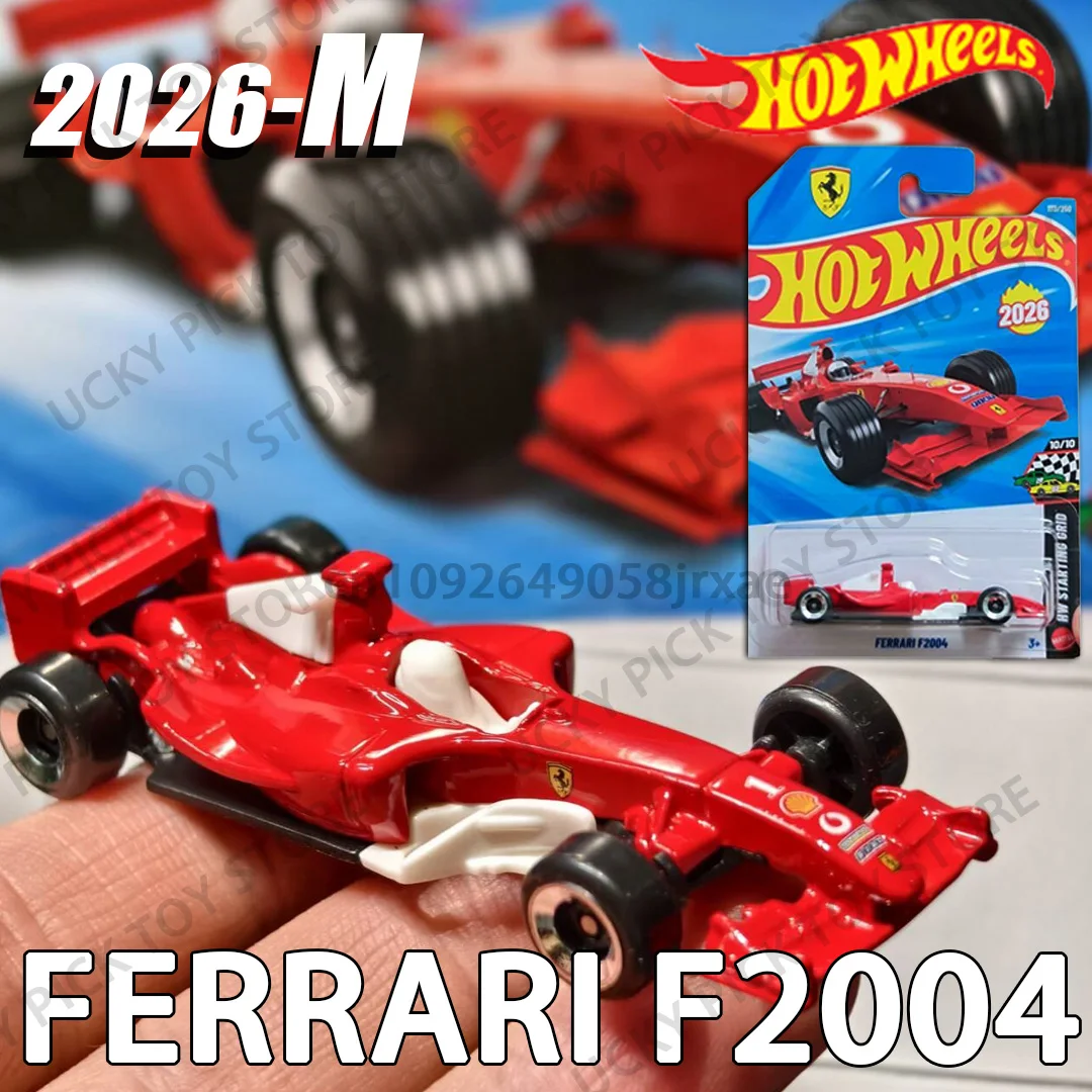 2026 Original Hot Wheels 2026-M Series F1 Ferrari F2004 Maserati Cadillac Porsche Carrera 1:64 Diecast Car Model Collector