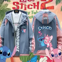 Anime Stitch Women Jacket Kawaii Stitch Cartoon coppia Coat Fashion Travel Warm antivento Top regali di compleanno per uomo e donna