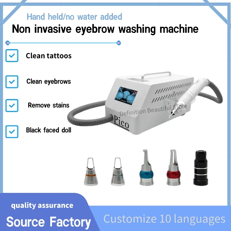 Professional non-invasive laser Pico tattoo pigment removal Q-switch Nd Yag 1064nm 532nm 1320nm freckle removal eyebrow cleaning