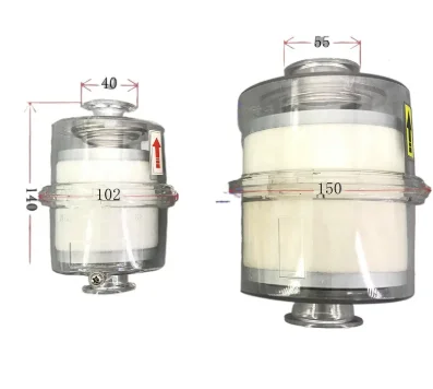1pcs Oil separation mist removal device vacuum pump Oil separation exhaust filter KF25 KF40 interface 0.1 micron