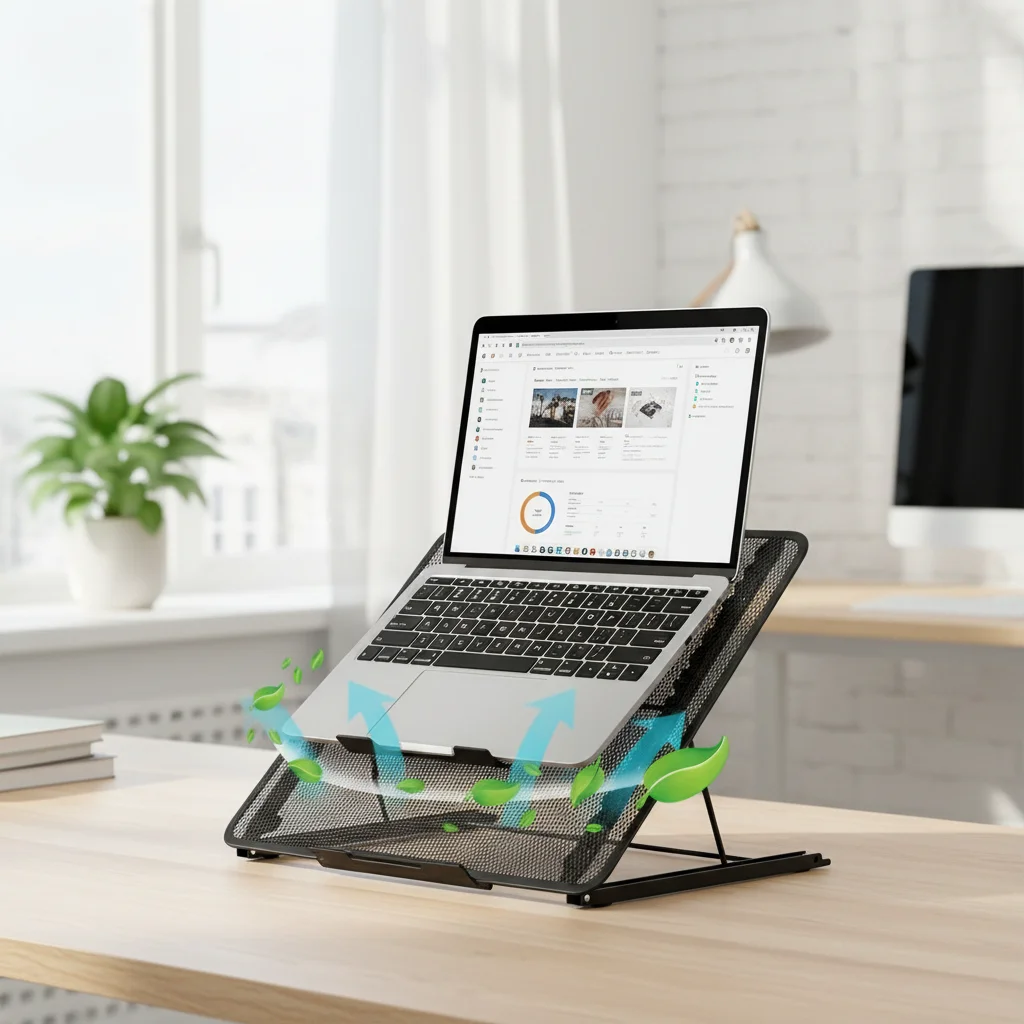 Laptop Stand Adjustable Folding Bracket Heat Dissipation Six Gear for 11-17 Inch Laptops Tablets