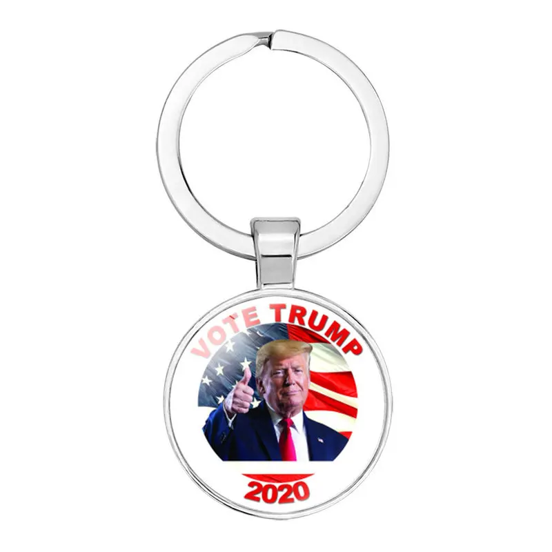 Bandeira Keychain com pingente de metal para fãs, manter a América grande Donald para presidente EUA, jóias de presente, 2024