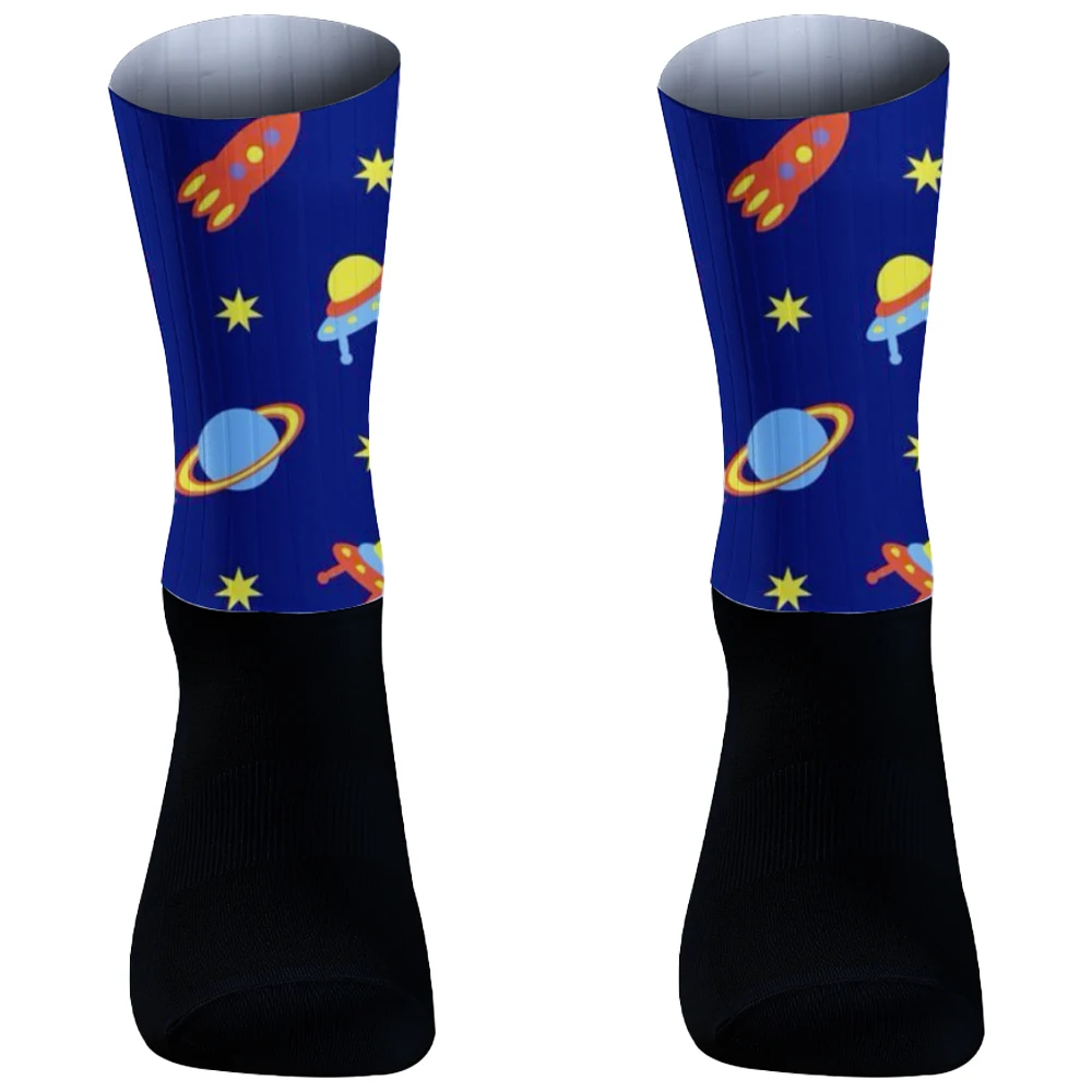 Space Bike Socken Männer Krankens ch wester Kompression Radfahren für Frauen MTB Guard Socken Strümpfe Sport Socken