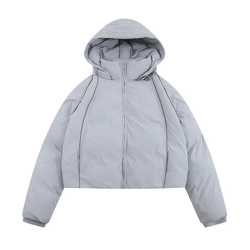 Damska kurtka zimowa 2023 krótki wyściełany sweter ciepła odzież zimowa dla kobiet damska odzież wierzchnia wyściółka damska damska