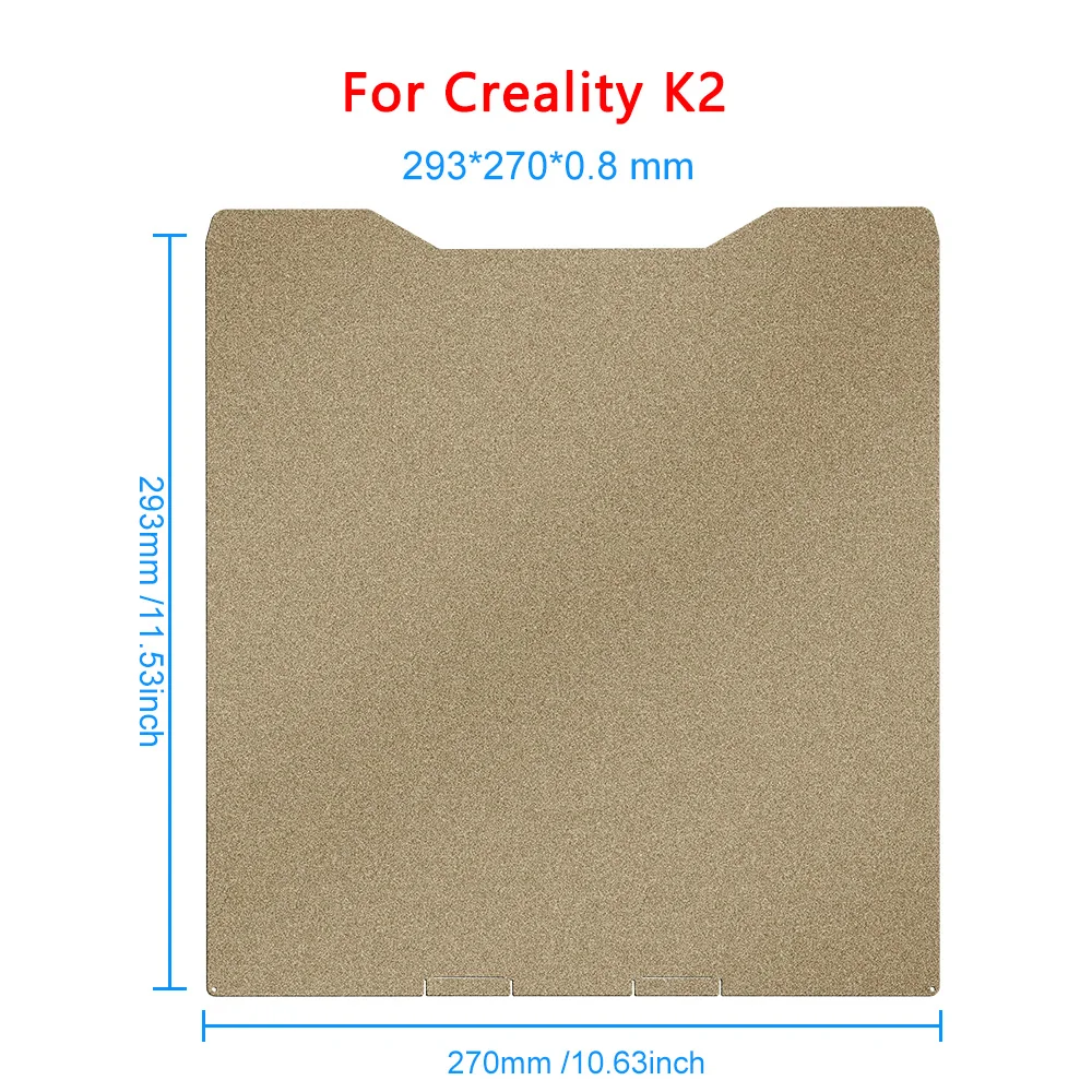 PEI-Platte für Creality K2/K2 Pro/Hi-Build, doppelseitige Federstahlplatte mit Struktur, Ersatzteile für 3D-Drucker-Heizbett – Detail 8