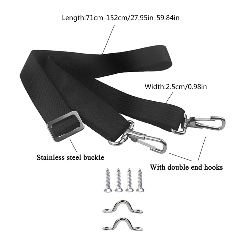 2/4 stuks Bimini Top-riemen Pad-oogriemen met roestvrijstalen kliklus Gemakkelijk te gebruiken