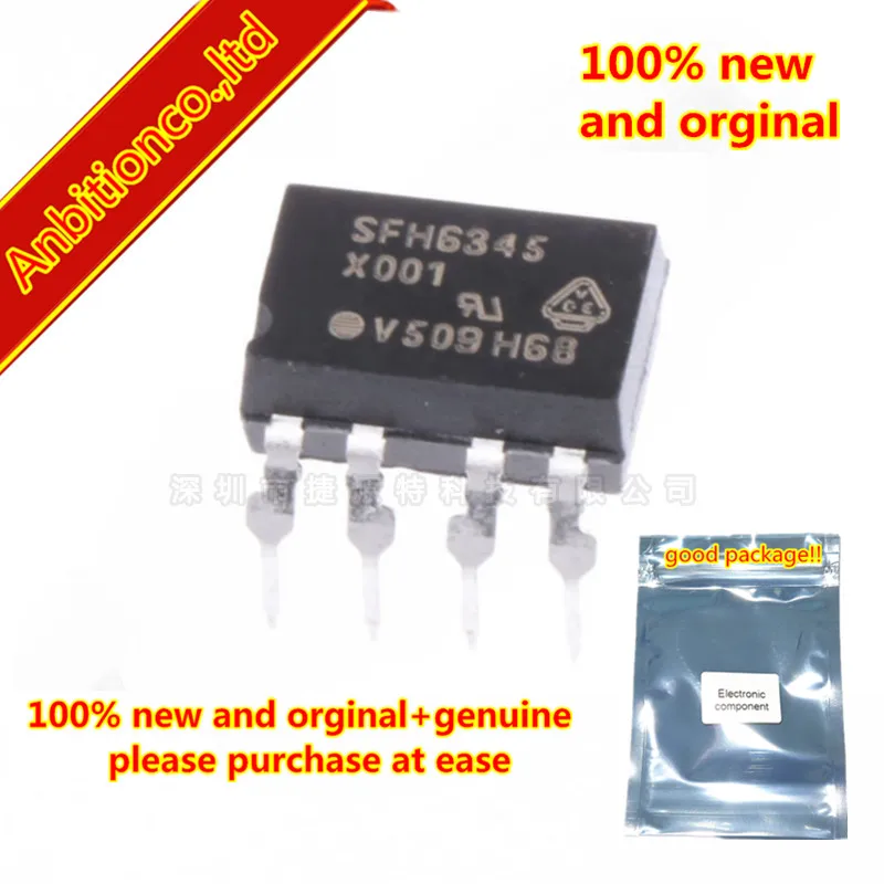 5pcs 100% new original SFH6345 HIGH SPEED 5.3 kV OPTOCOUPLER DIP8  in stock