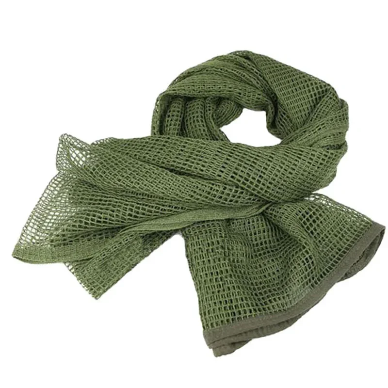 Tactical Mesh Breathbale Scarf Sniper Face Veil Camo Airsoft Hunting Cycling Hiking Neckerchief Mask Camouflage Outdoor Scarf